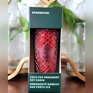 Starbucks Merlot studded Cold Cup Ornament Key Chain
